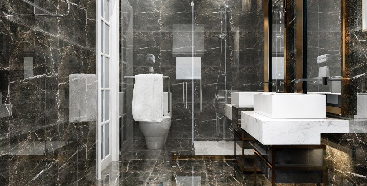 styled bathroom